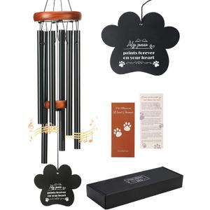 Dog Memorial Gifts for Loss of Dog, 26" Metal Pet Memorial Wind Chimes, Pet Memorial Gifts for Dogs and Cats, Loss of Dog Sympathy Gift, Pet Bereavement Remembrance Gift Dog with Poem Card for Cat