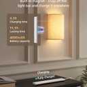 EZVALO Battery Operated Wall Sconce, Rechargeable Wall Sconces Set of Two with Remote, 3 Color & 80 RGB Wireless Wall Lights, Dimmable, Timer, Fabric Linen Shade Wall Decor for Bedroom, Living Room
