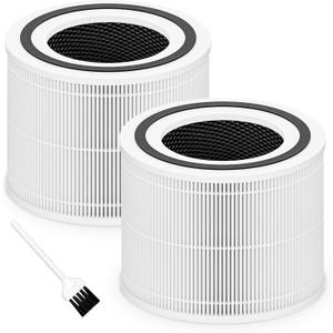 Core 300 Replacement Filter for LEVOIT Core 300, Core 300S and Core 300P Air Purifier, 3in1 H13 True HEPA Filter Replacement, Compared to Part # Core 300RF, 2 Pack, White