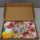 Cindeer 217 Pcs Mini Fake Flowers for Crafts Bulk Fake Flower Heads Craft Rose Daisy Small Silk Artificial Faux Decorations Flower for Art Wedding Summer Decorations, 2-4 cm(Charming Color)