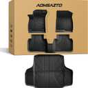 All Weather Floor Mats and Cargo Liner Fit for 2018-2022 Honda Accord Sedan, Custom Fit Floor Liners and Cargo Mat for Accord (Include Hybrid),1st 2nd Row Car Mats & Trunk Mat Full Set,Black