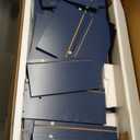 Yaheetech Wooden Bathroom Floor Cabinet, Side Storage Organizer Cabinet with 4 Drawers and 1 Cupboard, Freestanding Entryway Storage Unit Console Table, Bathroom Furniture Home Decor, Navy Blue (22 x 12 x 32.5 In (LxWxH))