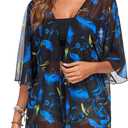 RELLECIGA Beach Cover Up for Women Swimsuit Kimono Cardigans Loose Casual Bathing Suit Coverups (S)