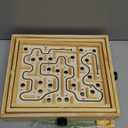 STERLING Wooden Labyrinth Marble Maze Game, Large 12.75" x 11.5" Tilt Maze Game Board with 60 Waypoints and Marble Balls Included, for Kids and Adults 6 Years and Up
