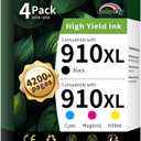 910XL Ink Cartridges Combo Pack Replacement for HP Ink 910 XL Color and Black Compatible with OfficeJet Pro 8020 8025 8028 8035 8030 8010 8015 8018 8022 Printers