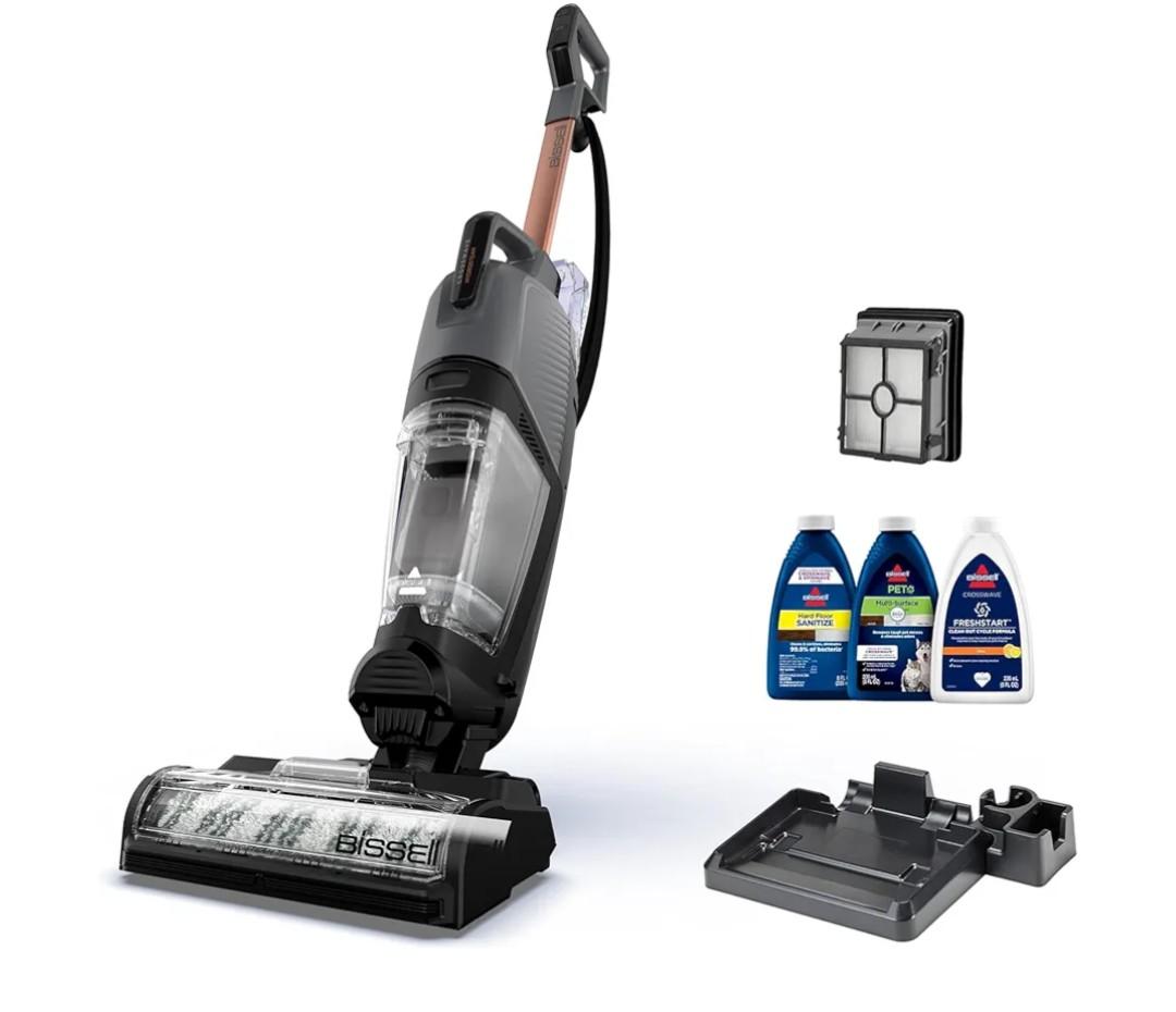 Bissell CrossWave HydroSteam Steam Mop, 3-in-1 Wet Dry Vacuum Mop with Steam Function, Hard Floor Cleaner Machine with Sanitize Formula, 35151