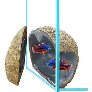 Innovative Magnetic Detachable Betta Log Aquarium Cave Shrimp Hides for Cichlid Fish, Up to 0.5 inch Thickness Large Aquirium Tank, Perfect Aquatic Decoration for Cichlid Breeding & Shrimp