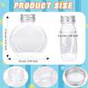 32 Pack Plastic Juice Bottles with Silver Aluminum Cap Clear Mini Plastic Flask Bulk 10 oz Leak Proof Juice Container Round Flat Beverage Container for Milk Coffee Picnic Christmas Birthday Party