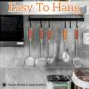 6-Pcs Metal Kitchen Cooking Utensils with Natural Rosewood Handle, Includes Wok Spatula, Ladle, Skimmer, Slotted Spatula Turner, Spaghetti Spoon, Large Spoon