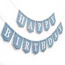 Happy Birthday Blue Jean Banner - Blue Jean First/1st Birthday Decoration,Western Baby Boy Shower Banner,Jeans Themed Banner Decoration