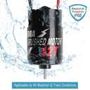 INJORA RC Motor 550 Brushed Waterproof Motor for 1/10 Short-Course Truck Slash VKAR 10SC HPI HoBao HuanQi 727(12T)