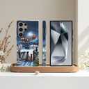 Case for Samsung Galaxy S25 Ultra,Christmas Santa Sleigh Case Glossy Slim Silicone Shockproof Cover for Girls Women