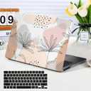 Funut for MacBook Air 13 inch Case 2021 2020 2019 2018 Release M1 A2337 A2179 A1932 with Touch ID, MacBook Air M1 Case Plastic Hard Shell Case Protective Cover & Keyboard Cover, Art Flowers