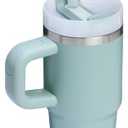 STANLEY Quencher H2.0 Tumbler with Handle and Straw 14 oz | Flowstate 3-Position Lid | Cup Holder Compatible for Travel | Insulated Stainless Steel Cup | BPA-Free | Seafoam