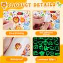 Glow in The Dark Cartoon Water Bottle Sticker for Kids, 100 pcs Waterproof Cute Vinyl Laptop Decals, Kids Teens Adults Phone Case Scrapbook Helmet Skateboard Luggage Decoration