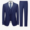Cooper & Nelson Men's Suit Slim Fit, 3 Piece Suits for Men, One Button Solid Jacket Vest Pants with Tie, Tuxedo Set, XXL