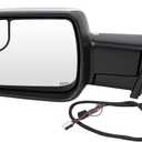 Right Passenger Side Chrome Mirror fit for Dodge Ram 1500 2019 2020 2021 2022 2023 2024 2025 Power Folding Heated Mirror With Turn Signal Puddle Light Replace OEM 68276500AH CH1321472 10Pins