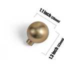 Goo-Ki Champagne Bronze Cabinet Knobs with 1.1" Dia, Modern Zinc Alloy Cabinet Drawer Konbs for Dresser, Wardrobe, Cupboard, 6 Pack