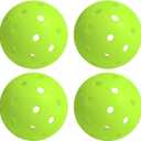 Pickleballs 4 Pack Indoor Outdoor Balls, 74mm 40-Hole Design for Consistent Play, Durable TPE Material by Rotomolding Process