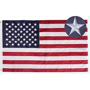 Bradford American Flag 2x4 ft Outdoor Embroidered US USA Flags Double Sided Heavy Duty, American Flag with 2 Brass Grommets Outsides Insides Decoration 4th of July