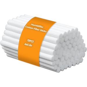70PCS Humidifier Filter Sticks Refill  Replacement Cotton Wicks for Mini Portable Humidifiers & Essential Oil Diffusers  Compatible with Small Air Humidifiers for Home, Office, Bedroom