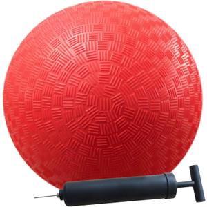 AppleRound 8.5 Inch Playground Ball with Air Pump, Pack of 1 Ball with 1 Pump, Official Size for Dodge Ball, Handball, Camps and Schools 