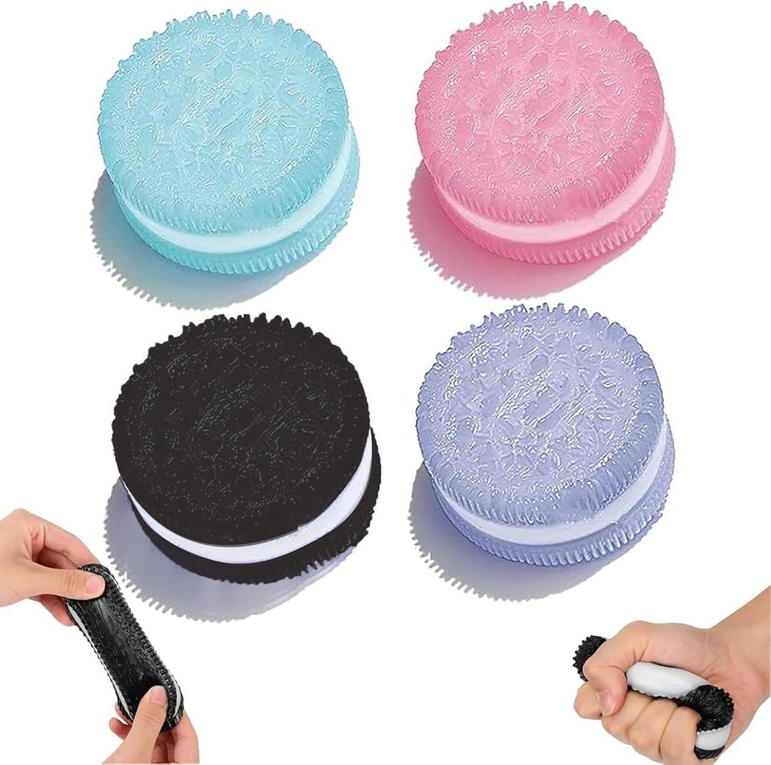 2025 New Stress Relief Toy,Handmade Silicone Stress Relief Squishy Toy,Funny Stress Relief Toys,Anxiety and Relaxation Perfect Desk Accessory (4 PCS)