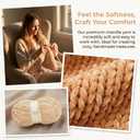 Velvet Chenille Yarn for Crocheting & Knitting 1440 Yards, Soft Thick Fluffy Bulky Blanket Yarn, 4 Pack of 10.5oz (Tan)