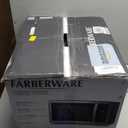 Farberware 1.1 Cu. Ft. Countertop Microwave Oven 1000 Watts Power, Auto Cook Settings, Defrost, Easy Clean and Child Safety Lock - Stainless
