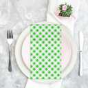 DYLIVeS Green Gingham Napkins, Green and White Checkered Guest Towel Plaid Party Napkins Disposable Paper Hand Towels for Luncheon, Dinner, Picnic, Birthday, Easter, Graduation Party, 3-Ply, 50 Pcs