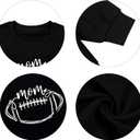 KIDDAD Game Day Sweatshirt Women Football Mom Sweatshirts Football Season Graphic Shirt Fall Casual Pullover Top (Black, S)