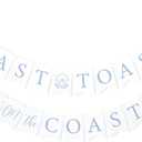 Last Toast On The Coast Banner - Coastal Bachelorette Party Decorations,Coastal Bridal Shower Decor Banner Sign,Seashells And Wedding Bells Garland (Last Toast banner)