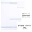 Le FilBlanc Luxurious Cotton 6 pcs Towel Set Oeko Tex Standard 100