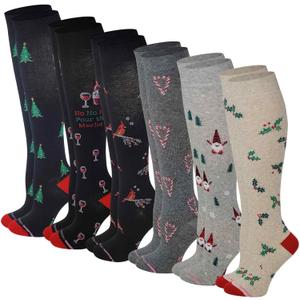 Women's Compression Socks Therapeutic Graduated (Pack of 6 Pairs)