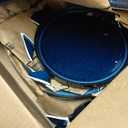 TheTerra Ceramic Dinnerware Sets for 4, 12 Pieces Porcelain Lightweight Plates and Bowls Sets, Scratch Resistant Dish Set, Oven & Microwave & Dishwasher Safe, Starry Blue