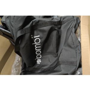 Bombi Bēbee V2 Lightweight Baby Stroller - Premium Vegan Leather, One-Hand Fold, Infinite Recline, Aircraft-Grade Aluminum Frame, XXL Canopy, and Ample Storage Umbrella Stroller - Midnight Black