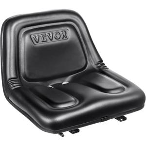 VEVOR Universal Tracor Seat, Lawn Mower Seat with Micro Switch and Drainage Holes, 6.3-11.8 inch Extended Slot Tractor Seat for Tractor Loader Excavator
