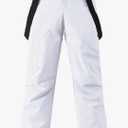 YEEFINE Men's Waterproof Snow Ski Pants Insulated Warm Winter Outdoor Snowboard Bibs with Suspenders, L, White