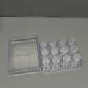 Everything Mary 12-Jar Bead Organizer  Clear Storage Box for Diamond Painting, Jewelry, Craft Beads & Small Supplies  Includes Screw-Top Jars for Diamond Art, DIY & Travel Use