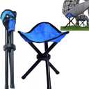 Folding Camping Stool Portable Outdoor Chair Use Height 14 inchs Fishing Chair Seat for Camping Fishing Hiking Gardening and Beach Maximum Weight Capacity 300 lbs (Blue), Pack of 2 