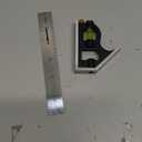 Swanson Tool Co TC130 6 inch Combo Square with Stainless Steel Rule, Cast Zinc Body with Bubble Vial, and Brass Bolt