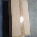 UPGRAVITY Dual Monitor Stand with Built-in Power Outlet, Vertical Stack Freestanding Monitor Mount for 13-32 inch Flat Curved Computer Screen, Metal Base, Height Adjustable, Max VESA 100x100mm