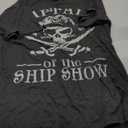 Funny Pirate design Captain Ship Show Boater Boating Captain T-Shirt L