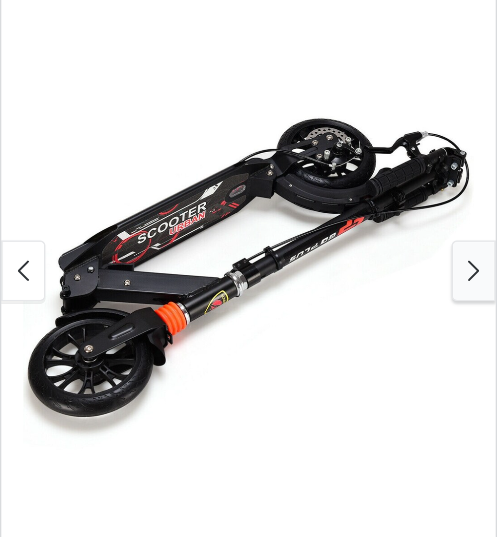 Goplus Folding Aluminum 2 Wheel Adult Kick Scooter Adjustable Height Dual Suspension