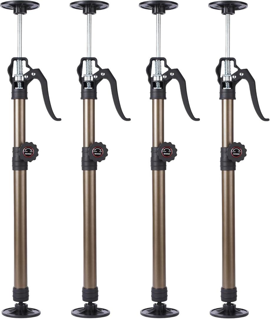 MANQO Cabinet Jack for Installing CabinetAdjustable Support Pole3rd Hand Support SystemExtend from 19.29 inch to 43.30 inch,Supports up to 264lbs for Drywall 4Pcs Set (Patent Design)