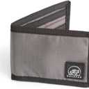 Ultra Slim Nylon Mens Wallet  Durable Bifold Wallets for Men with Money Compartments, ID Window and Card Holder - Premium Wallet for Protection - Travel Safe Men's Wallet - Grey