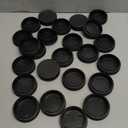 PATIKIL 2-1/4" Plastic Tubing End Caps, 22pcs Round Hole Plug Insert for Round Iron Pipe Chair Leg Table Bookshelves Patio Furniture, Black