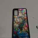 Compatible with Samsung Galaxy S20 Mobile Case Creative Acrylic Back Panel Silicone Protection Grip Specially Designed for Samsung Galaxy S20 3D Stained Flower Looking Hummingbird