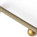 Goo-Ki 6 Pack 5" Knurled Antique Brass Bar Pulls with Round End Mounts - Solid Bar Handles with Textured Grip, Ideal for Kitchen Cabinets, Dressers, Vintage Hardware