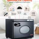 VEVOR Hot Towel Warmer, 23L Large Towel Warmer Cabinet with See Through Window, Clip & Stainless Steel Racks, Holds up 36 Towels, All-Round Heating Cabinet for Spa, Barber, Manicures, Massage, Salon